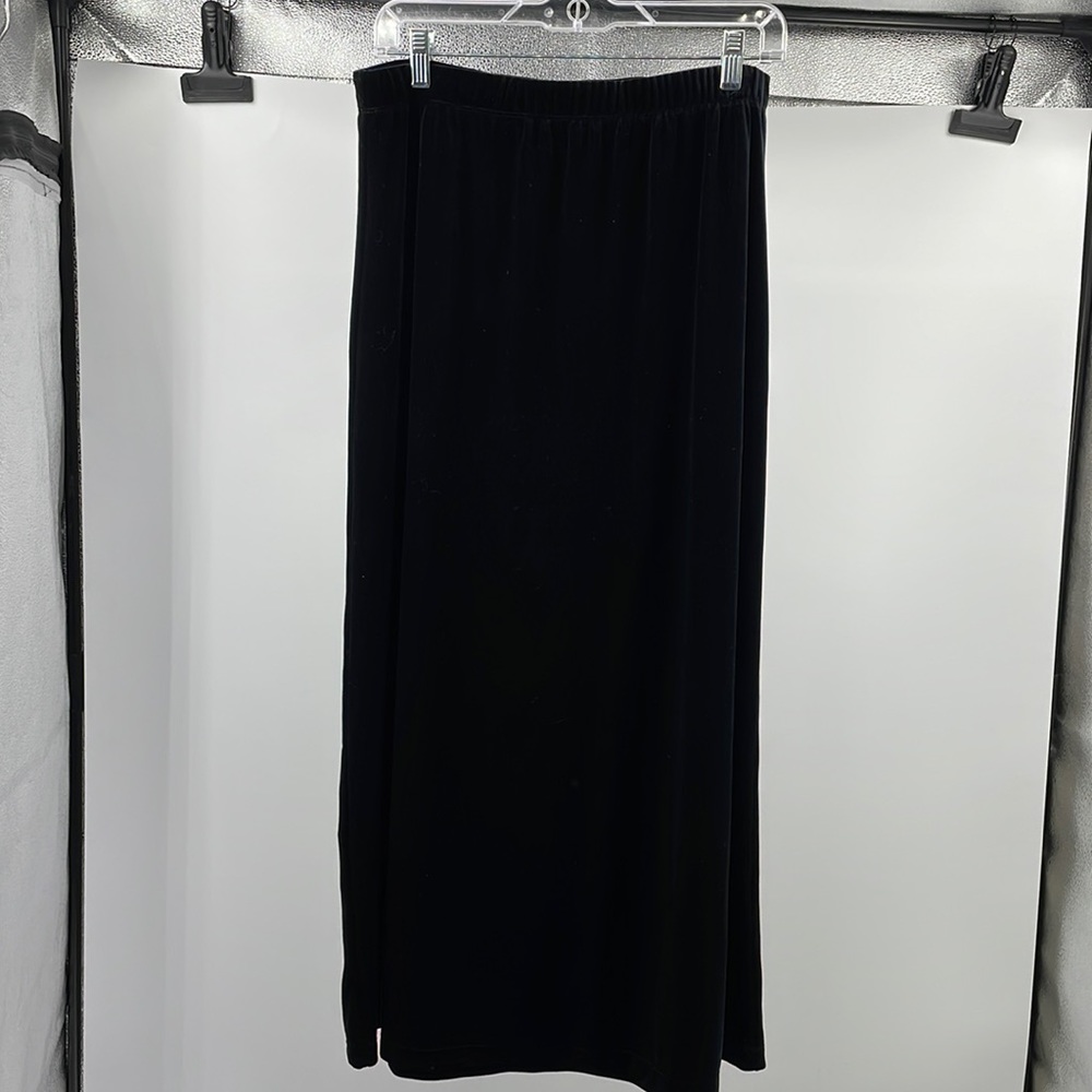 Vintage Y2K Style & Co Black Crushed Velvet Skirt Size Medium